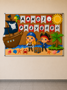Ahoj Przygodo-  Lato -Gazetka Zakończenie Roku / Wakacje