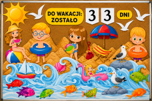 Odliczanie Do Wakacji ( wzór 2)  - Gazetka / Dekoracje 