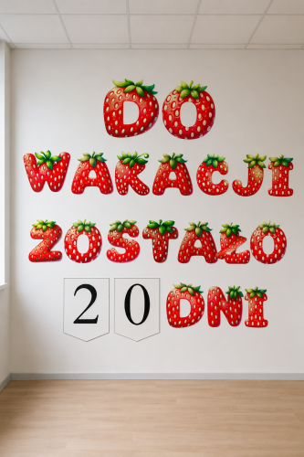 Napis - Do Wakacji Zostało ... Dni- Lato/ Odliczanie Do Wakacji 