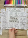 Prawa Dziecka - Wklejka /  Książeczka Dwustronna Składana - Dzień Dziecka