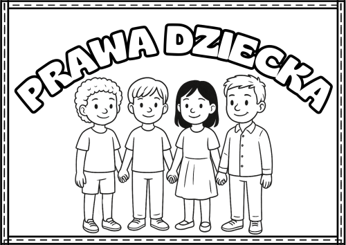 Prawa Dziecka Plansze - (wersja Czarno-Biała )- Dzień Dziecka 