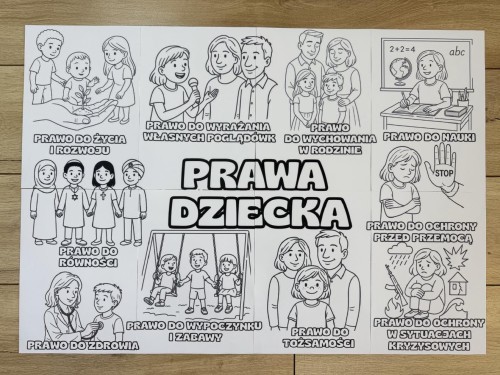 Praw Dziecka- Kolorowanka XXL wzór 1 - Dzień Dziecka
