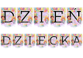 Dzień Dziecka - Napis / Girlanda 