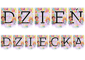 Dzień Dziecka - Napis / Girlanda  