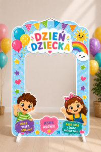 Fotobudka XXL / Stojąca  ( wzór 2 ) - Dzień Dziecka  