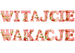 Witajcie Wakacje - (wzór 1) - Napis / Girlanda