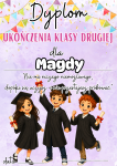 Dyplom Ukończenia Klasy Drugiej Z Możliwością Edycji - Zakończenie Roku