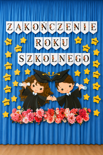 Zakończenie Roku Szkolnego - Zestaw Dekoracji ( wzór 2 ) 