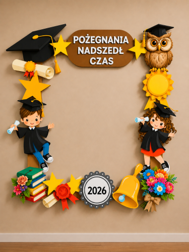  Fotobudka/ Ramka Do Zdjęć - Pożegnania Nadszedł Czas - Zakończenie Roku