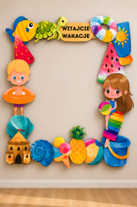 Witajcie Wakacje ( wzór 3) - Fotobudka / Ramka  Do Zdjęć- Lato