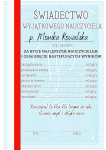 Świadectwo Dla Nauczyciela ( Z Możliwością Edycji ) - Zakończenie Roku