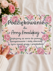Podziękowania Dla Rodziców ( z możliwością edycji )  wersja Przedszkole - Zakończenie Roku