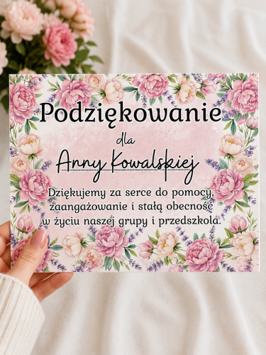 Podziękowania Dla Rodziców ( z możliwością edycji )  wersja Przedszkole - Zakończenie Roku