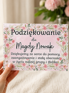 Podziękowania Dla Rodziców ( z możliwością edycji )  wersja Żłobek - Zakończenie Roku 