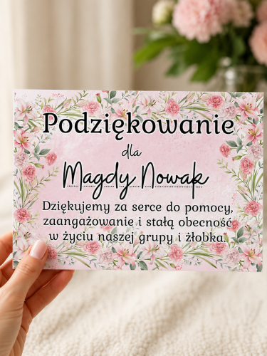 Podziękowania Dla Rodziców ( z możliwością edycji )  wersja Żłobek - Zakończenie Roku 