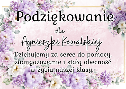 Podziękowania Dla Rodziców ( z możliwością edycji )  wersja Szkoła- Zakończenie Roku  (1)