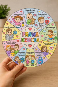 Prawa Dziecka - Okrągła Kolorowanka / Wklejka A4 - Dzień Dziecka 
