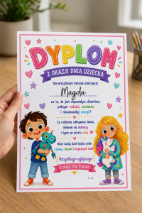 Dyplom z możliwością Edycji - Dzień Dziecka 