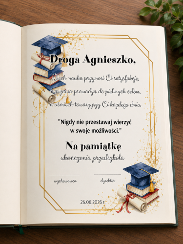 Wklejki Do Książek Z Możliwością Edycji - Zakończenie Roku 