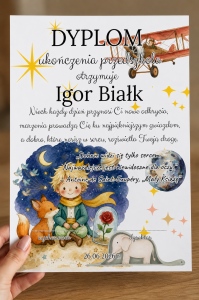 Mały Książe - Dyplom na Zakończenie Roku (z możliwością edycji )