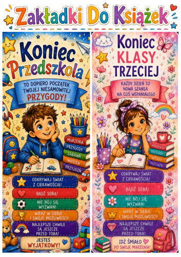 Zakładki Do Książek - Zakończenie Roku ( różne etapy nauki ) 