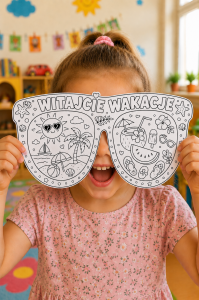 Witajcie Wakacje - Okulary do pokolorowania - Lato / Zakończenie Roku  