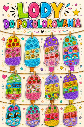 Lody na Patykach - Praca Plastyczna - Lato 