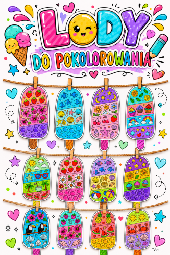 Lody na Patykach - Praca Plastyczna - Lato  