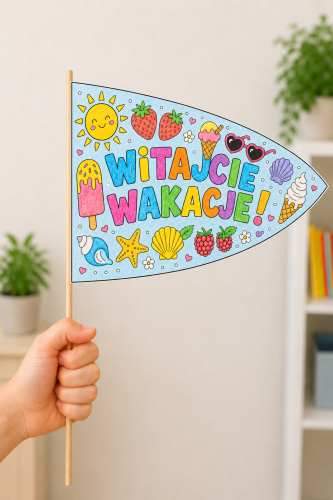Witajcie Wakacje - Chorągiewki - Praca Plastyczna Lato 