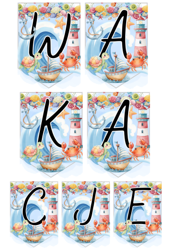Wakacje - Napis / Girlanda- Lato / Zakończenie Roku 