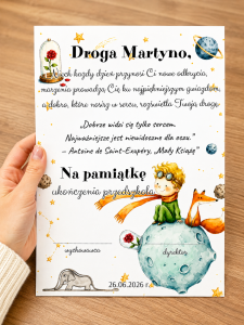 Mały Książe - Wklejki Do Książek ( z możliwością edycji ) - Zakończenie Roku   