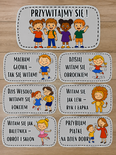 Przywitajmy się ! - Tabliczki Z Napisami ( wzór 2 ) 