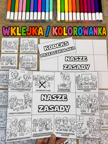  Nasze Zasady - Przedszkole -  Książeczka Składana / Wklejka