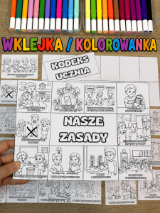 Nasze Zasady - Uczeń - Książeczka Składana / Wklejka