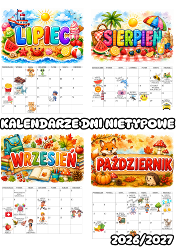 Kalendarze - Dni Nietypowe  2026/2027  (wzór 2) 