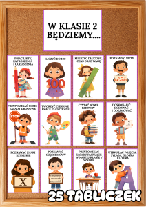 W klasie 2 będziemy - Gazetka/ Dekoracje  (wzór 2) 