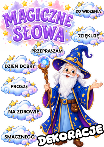 Magiczne Słowa - Czarodziej / Dekoracje  