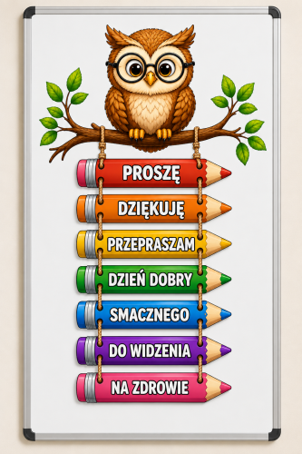Magiczne Słowa - Sowa  / Dekoracje  
