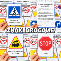 Znaki Drogowe - Plansze z ilustracjami i napisami  