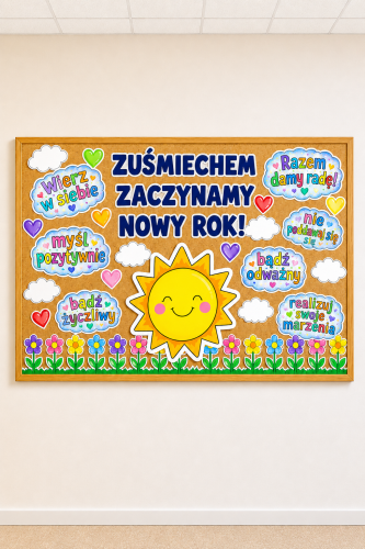 Z Uśmiechem Witamy Nowy Rok - Gazetka / Rozpoczęcie Roku 