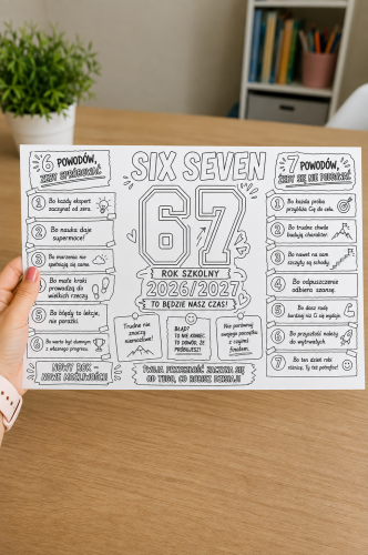 Six - Seven - Wklejka Biało- Czarna  A4