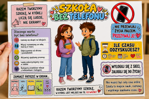 Szkoła Bez Telefonu - Wklejka Kolorowa A4