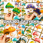 Znajdź Grzybka- Zabawa w Detektywa / Dopasuj Kółeczka