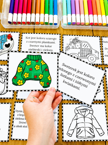  Kolorowanie Ilustracji Według Opisu ( wersja jesienna ) - Jesień