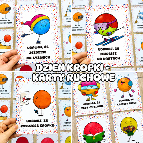 Dzień Kropki  - Karty Ruchowe  
