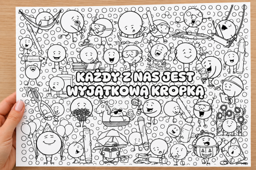 Dzień Kropki - Każdy z Nas jest wyjątkową Kropką - Kolorowanka A4