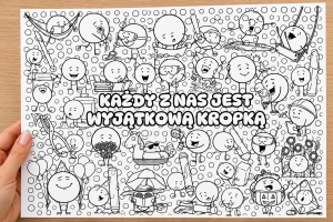 Dzień Kropki - Każdy z Nas jest wyjątkową Kropką - Kolorowanka A4 