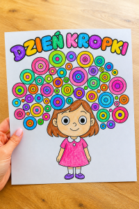 Dzień Kropki - Szablon Dzieci - Praca Plastyczna