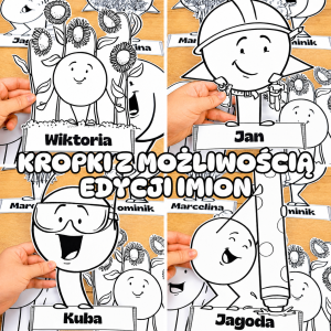 Dzień Kropki - Kropki z możliwością edycji imion  