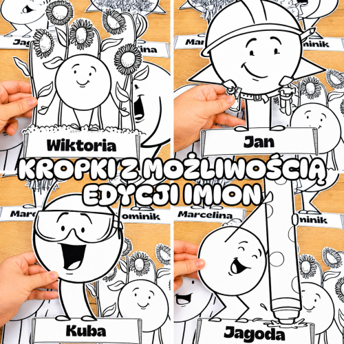 Dzień Kropki - Kropki z możliwością edycji imion  